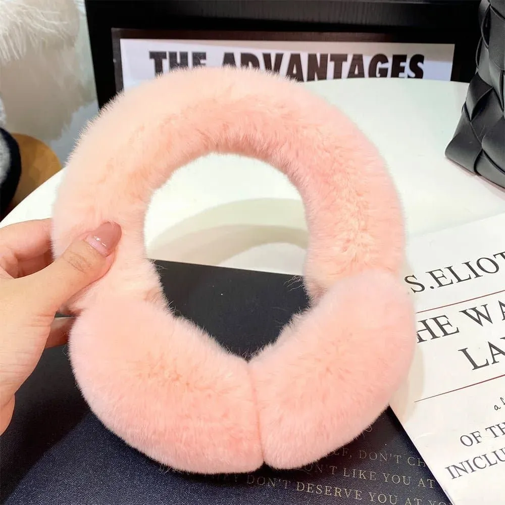 100% Natural Fur Earmuffs - Good Elasticity - Women's Fashion - JbenikY