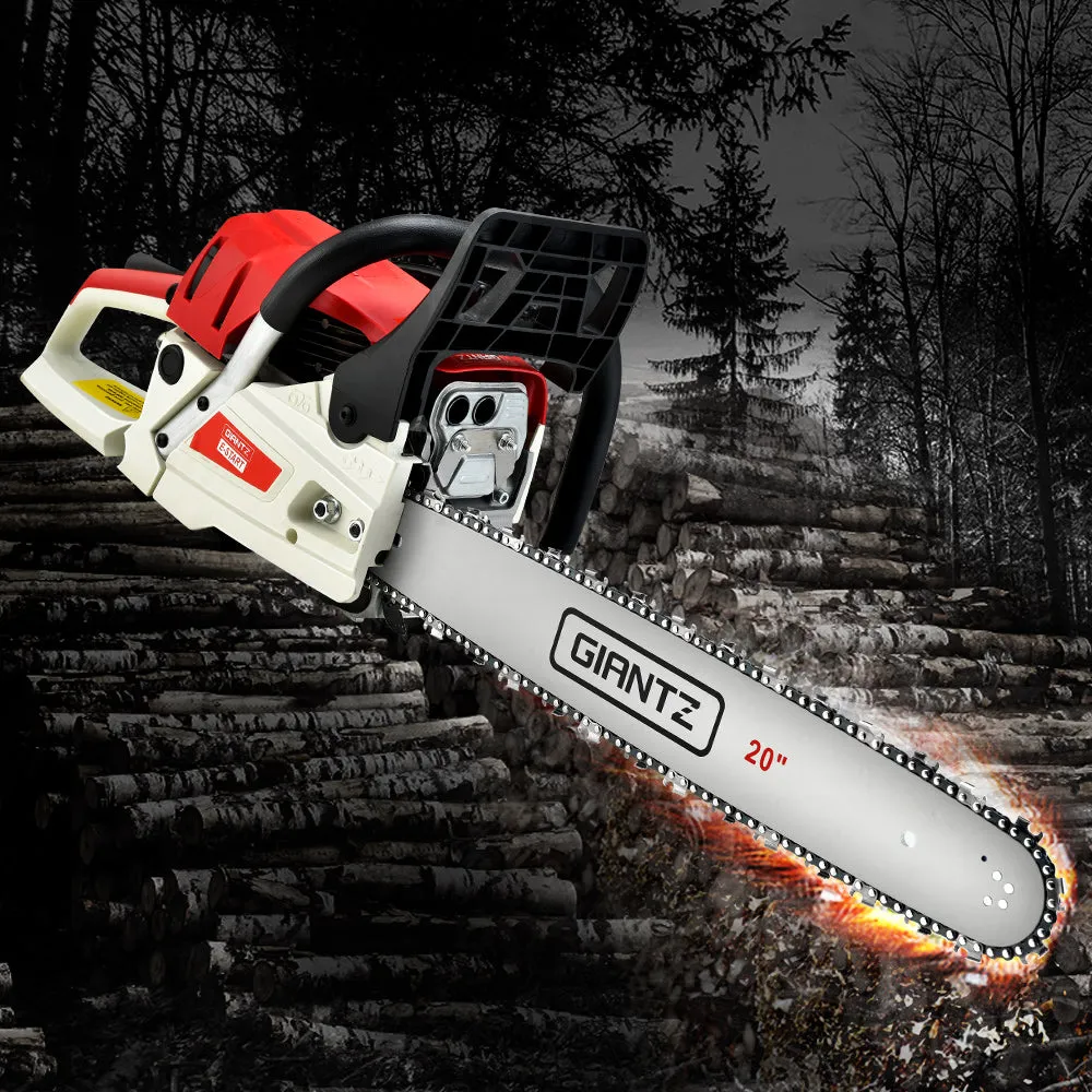 62CC Petrol Chainsaw 4.5HP 20" Bar E-Start Pro by Giantz