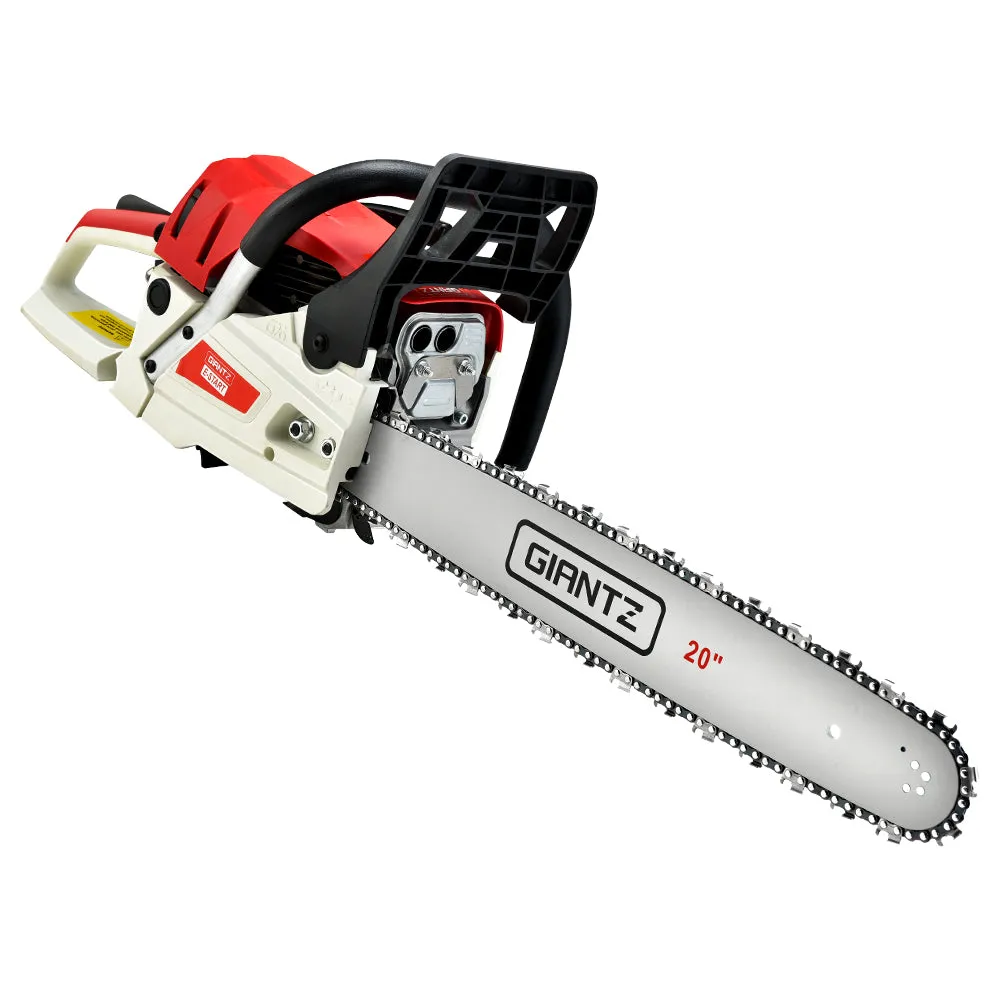 62CC Petrol Chainsaw 4.5HP 20" Bar E-Start Pro by Giantz