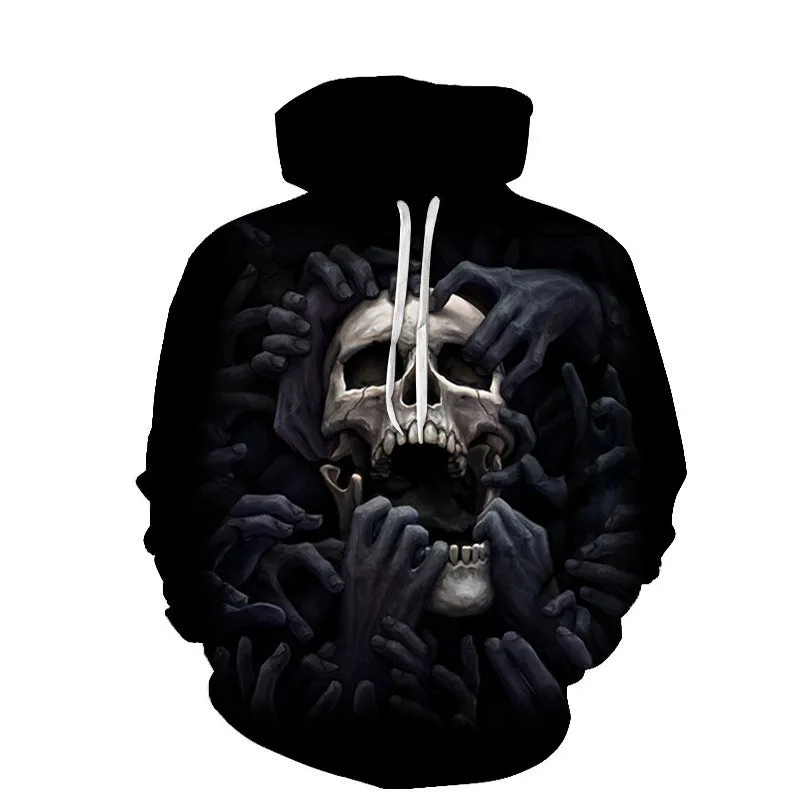 All Year Round 3D Printed Skull Hoodie *4 styles