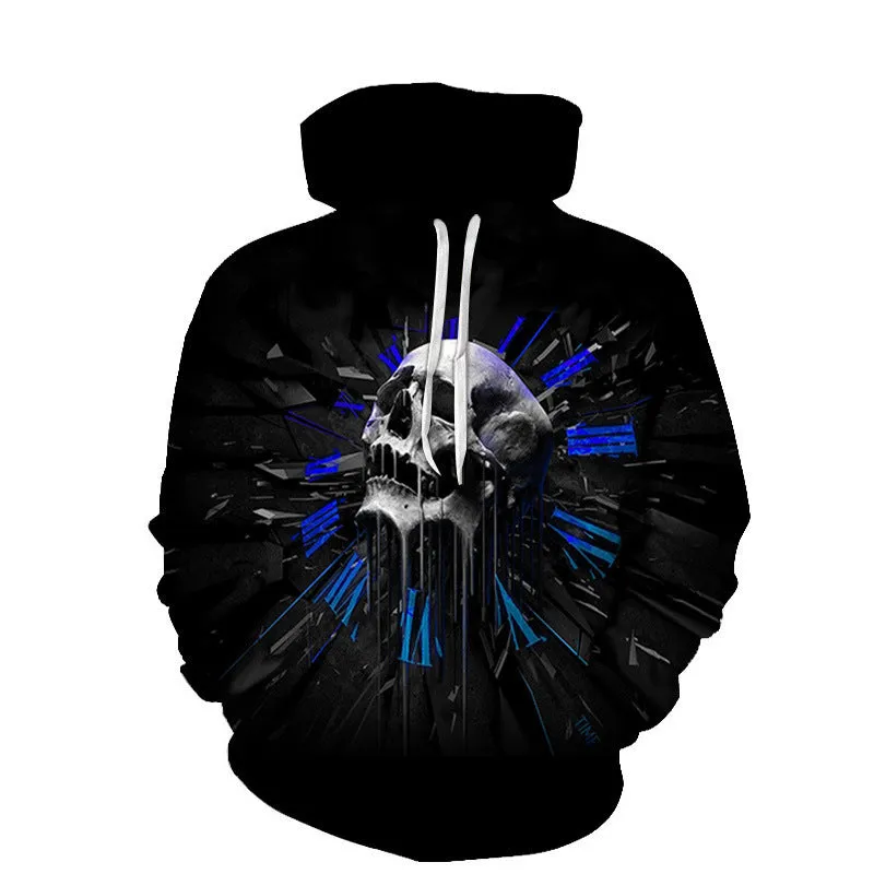 All Year Round 3D Printed Skull Hoodie *4 styles