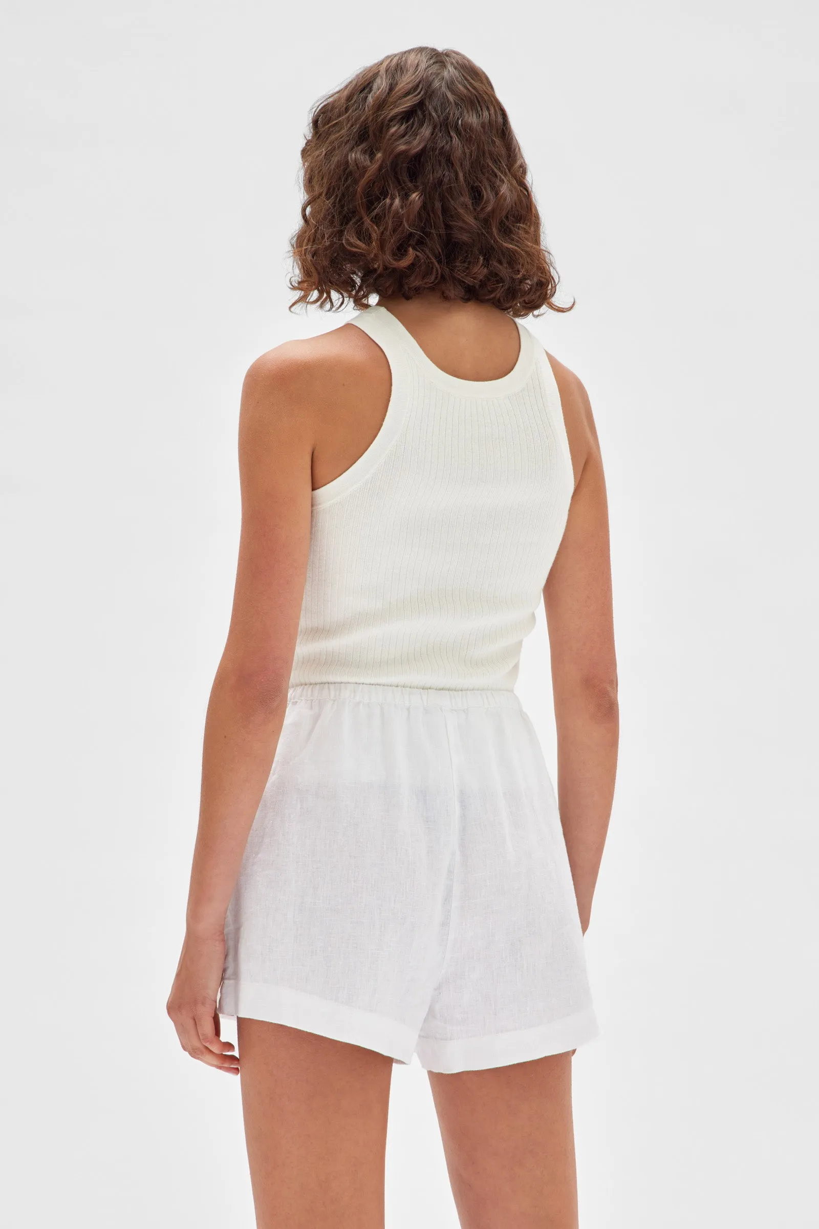 Alma Knit Tank Antique White