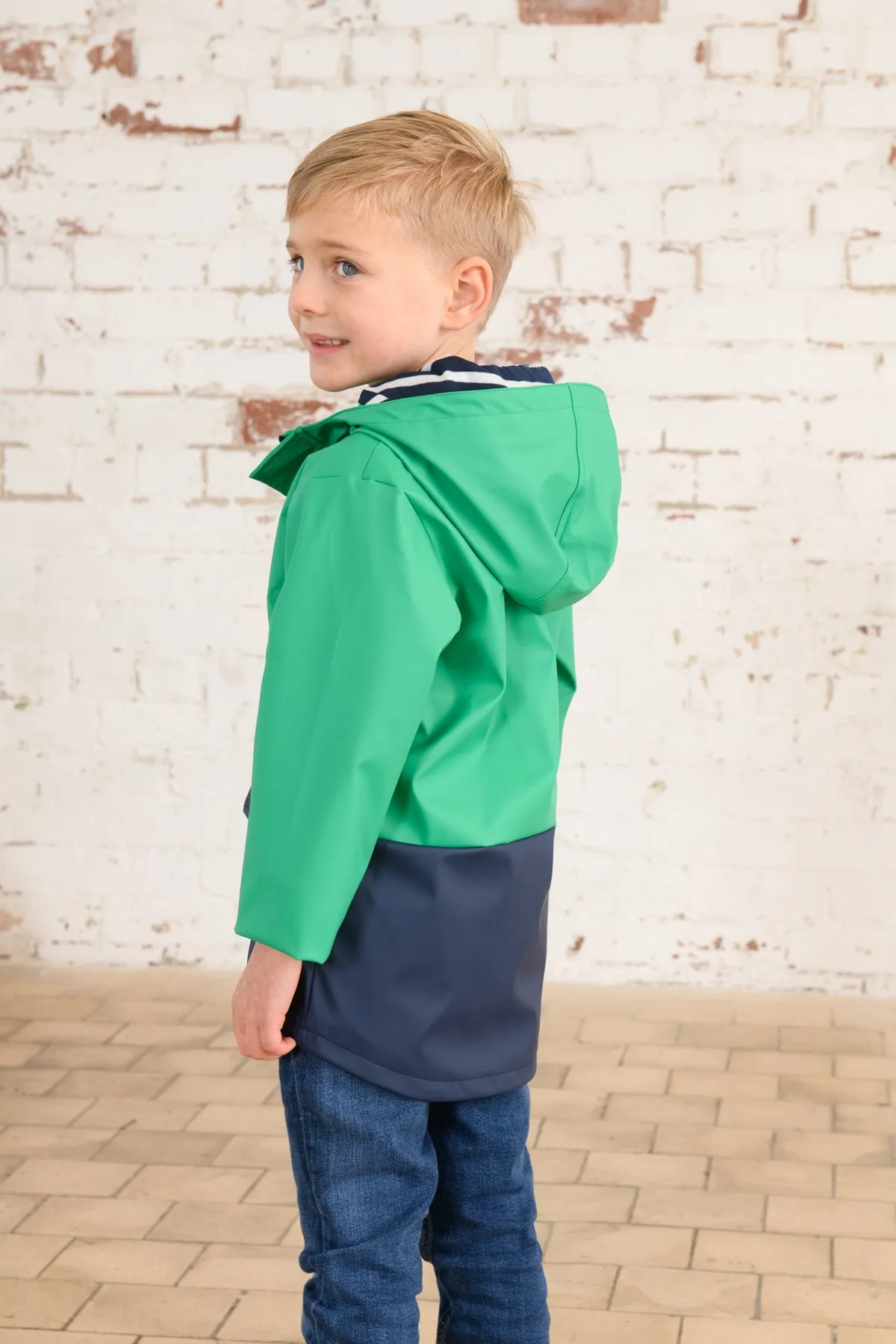 Anchor Jacket - Peagreen Navy