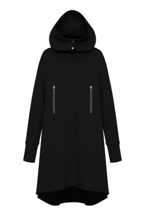 Black hooded dress