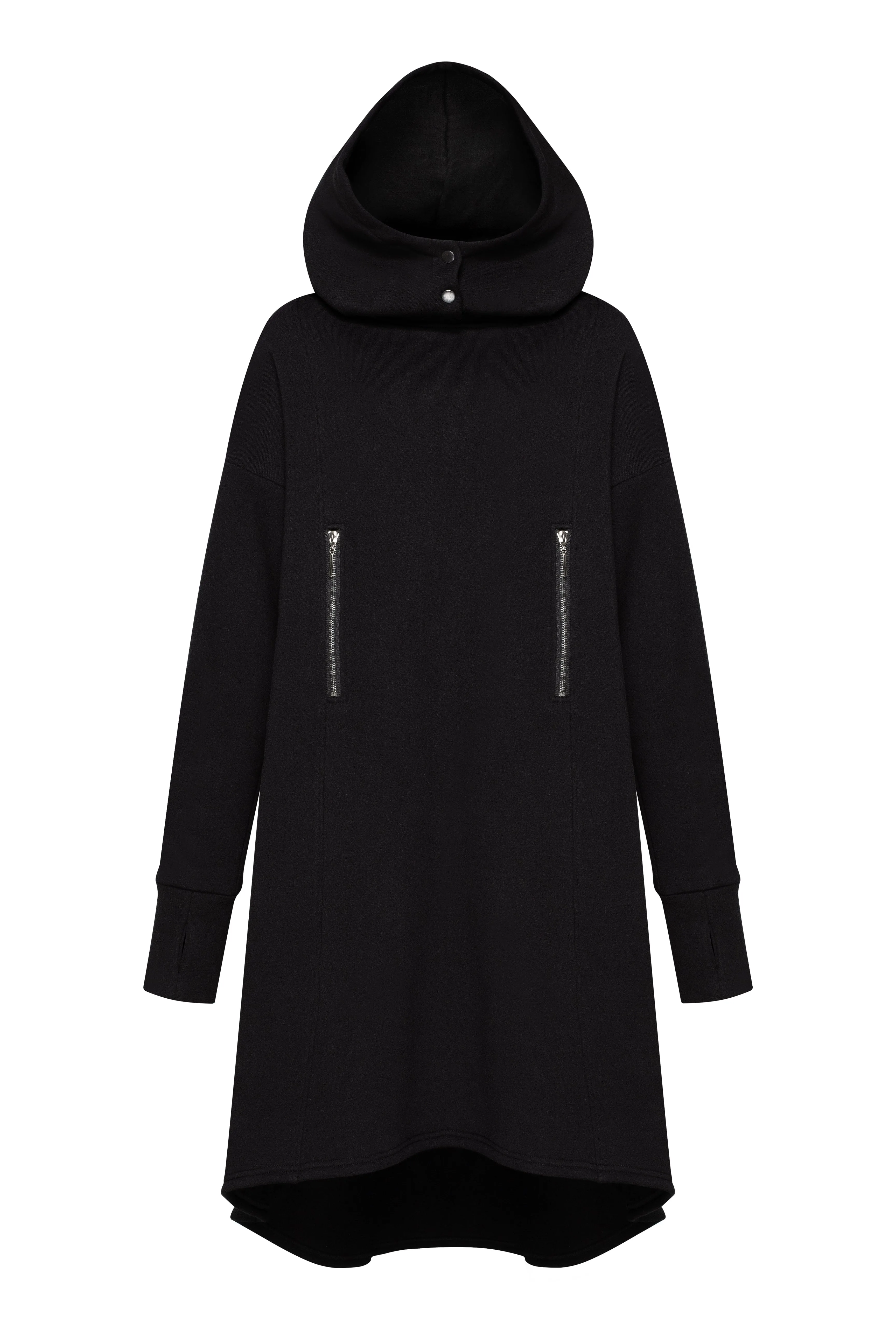 Black hooded dress