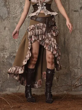 [Blood Supply] Dragon Era steampunk Mermaid Layer Skirt with waist bag