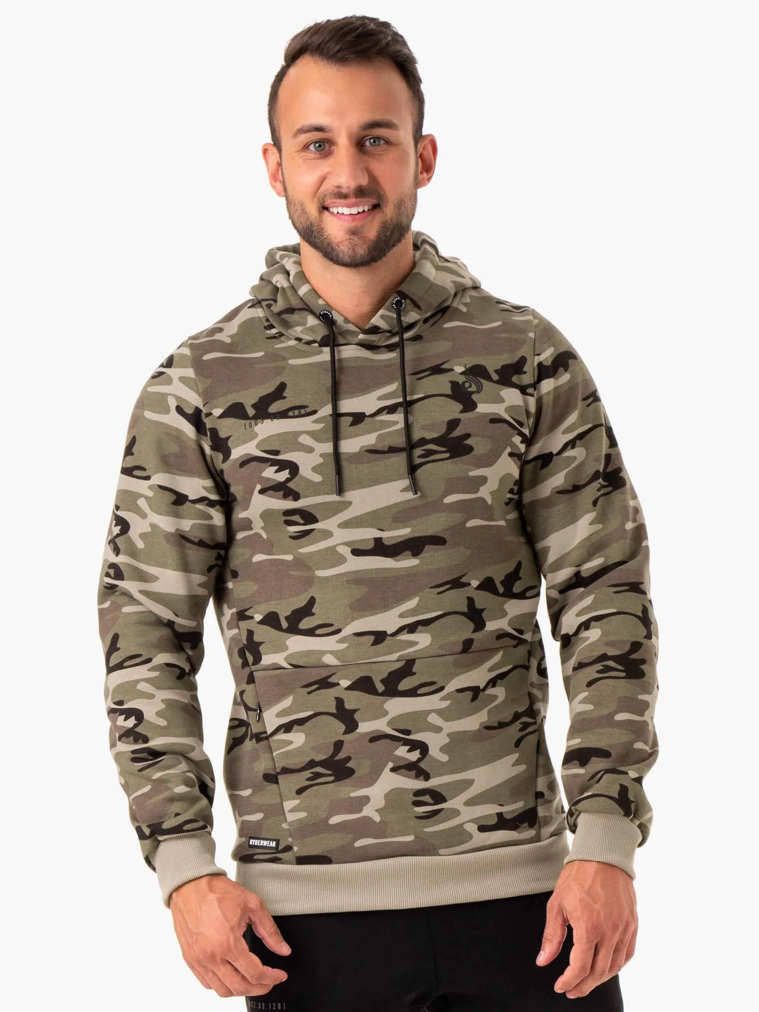 Camo Tech Pullover Hoodie - Khaki Camo