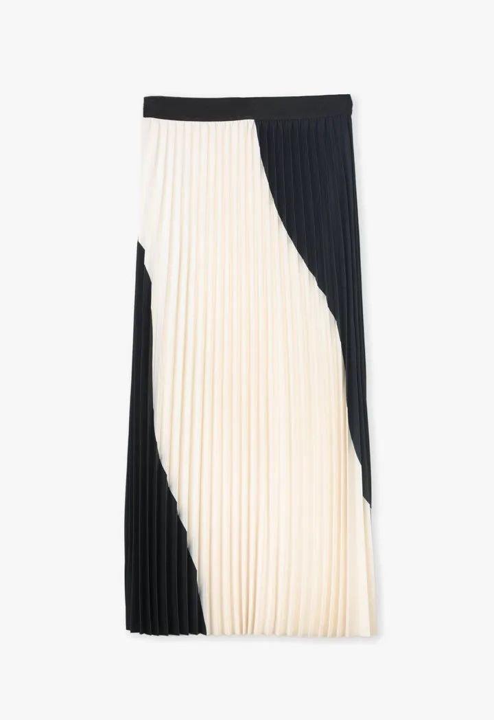 Choice Colorblock Pleated Skirt Multicolor