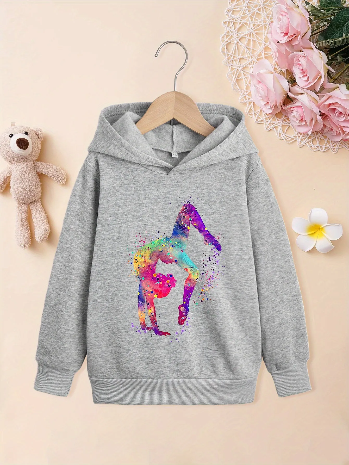 Colourful Turner Art Pattern Hoodies For Girls - Stylish and Comfortable 🎨👧