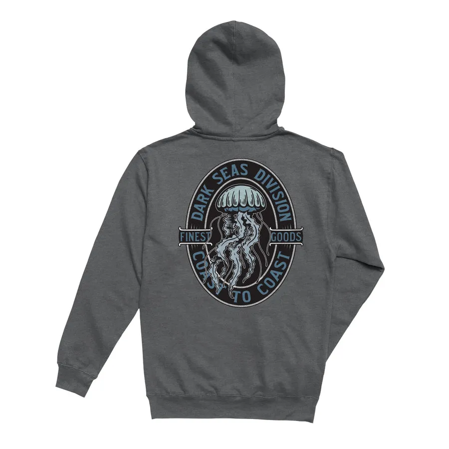 Dark Seas Translucent Pullover Hooded Sweatshirt - Gunmetal Heather