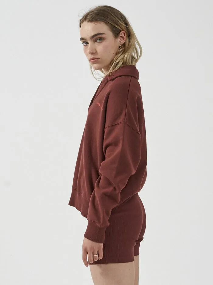 Density Slouch Fleece Polo - Port