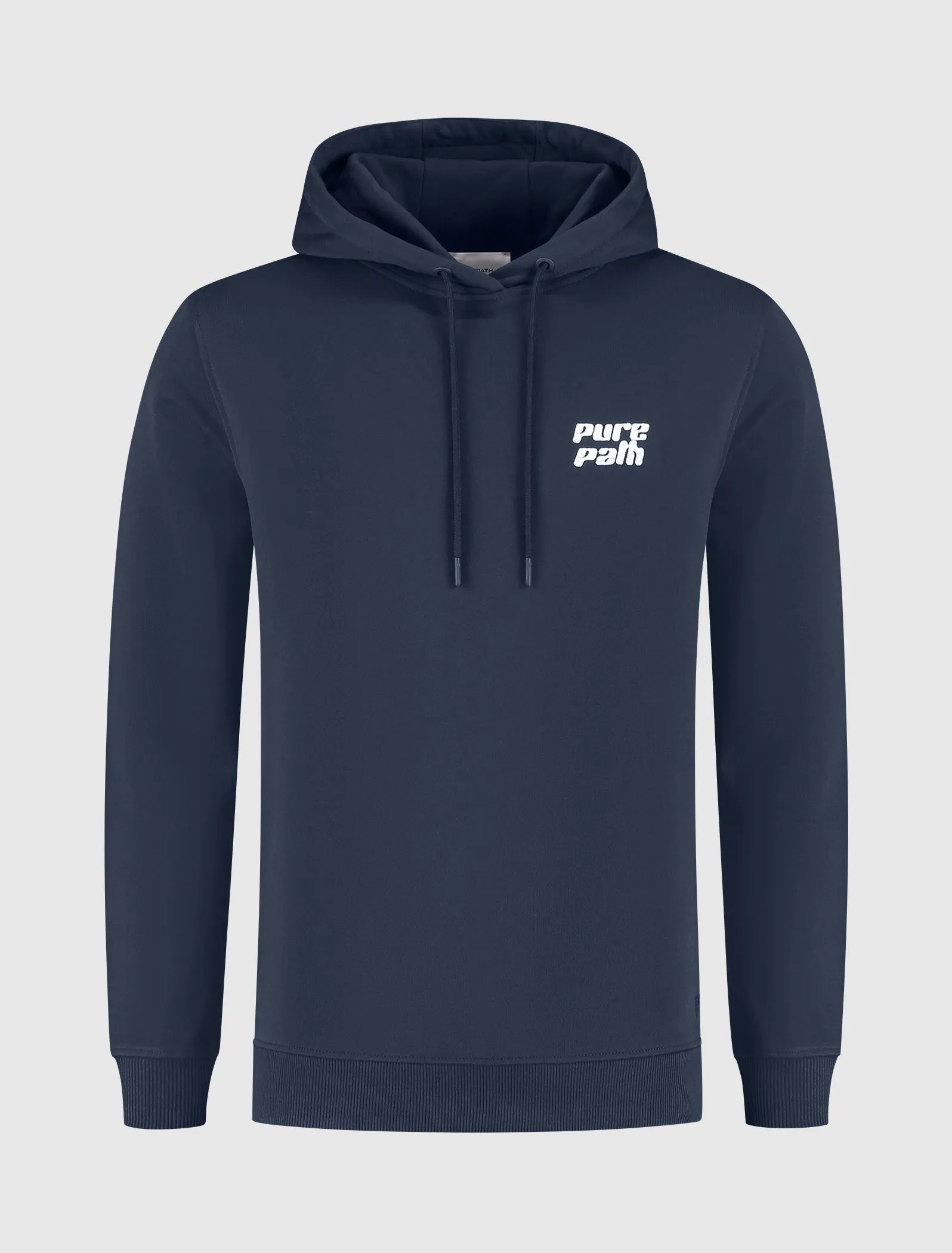 Dimensional Script Hoodie | Navy