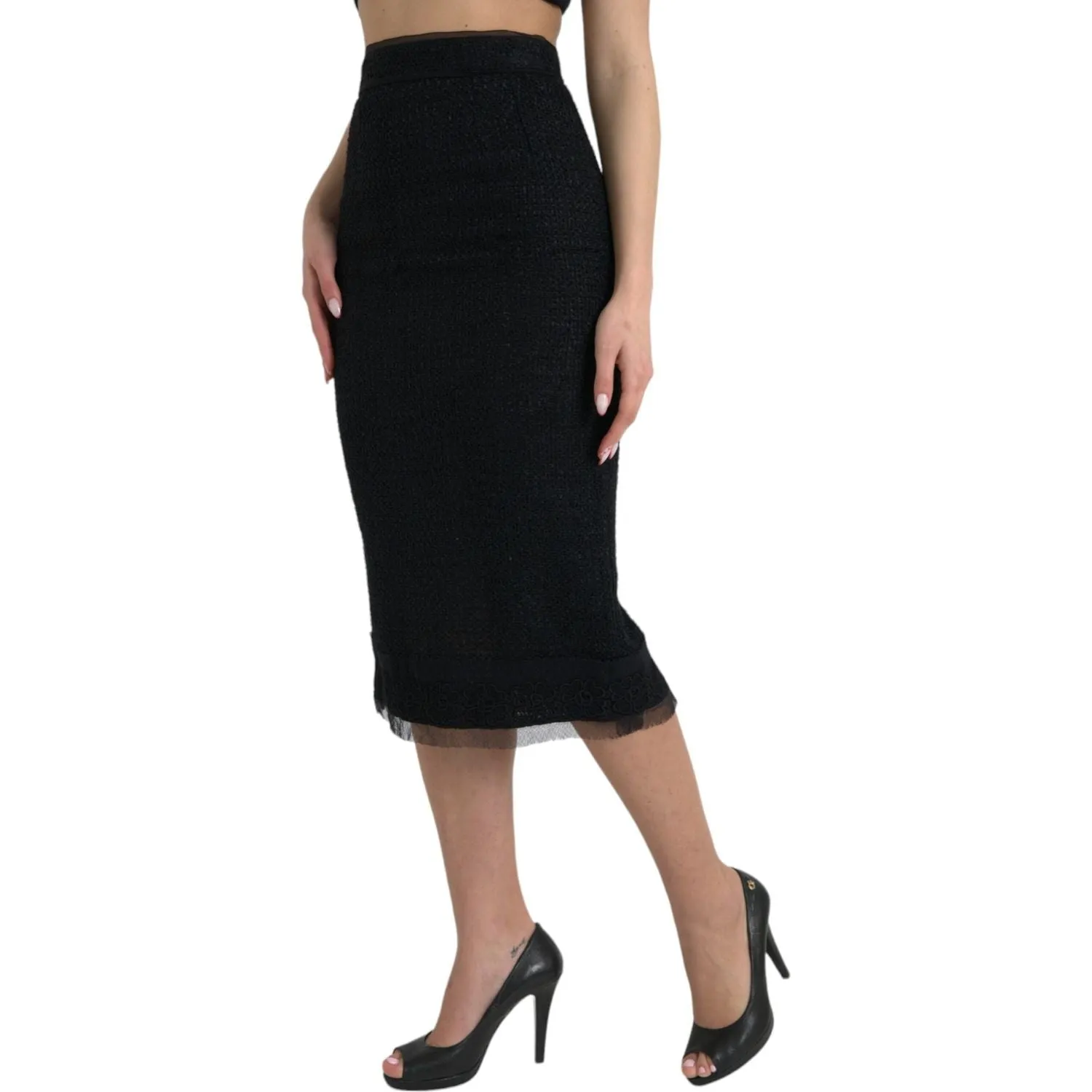 Dolce & Gabbana Elegant High Waist Midi Skirt