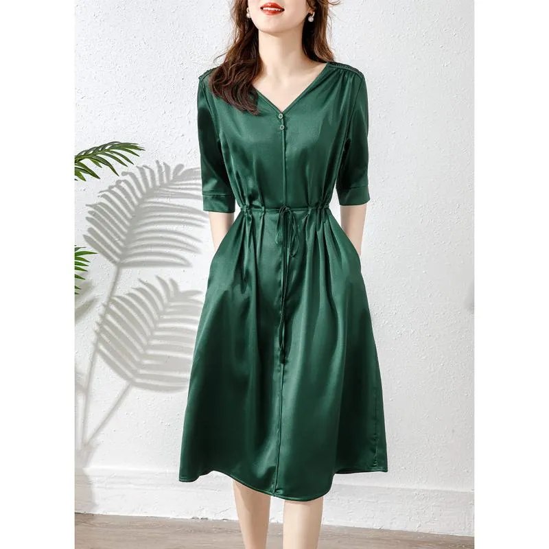 Exquisite Belted Slimming French Style Dress