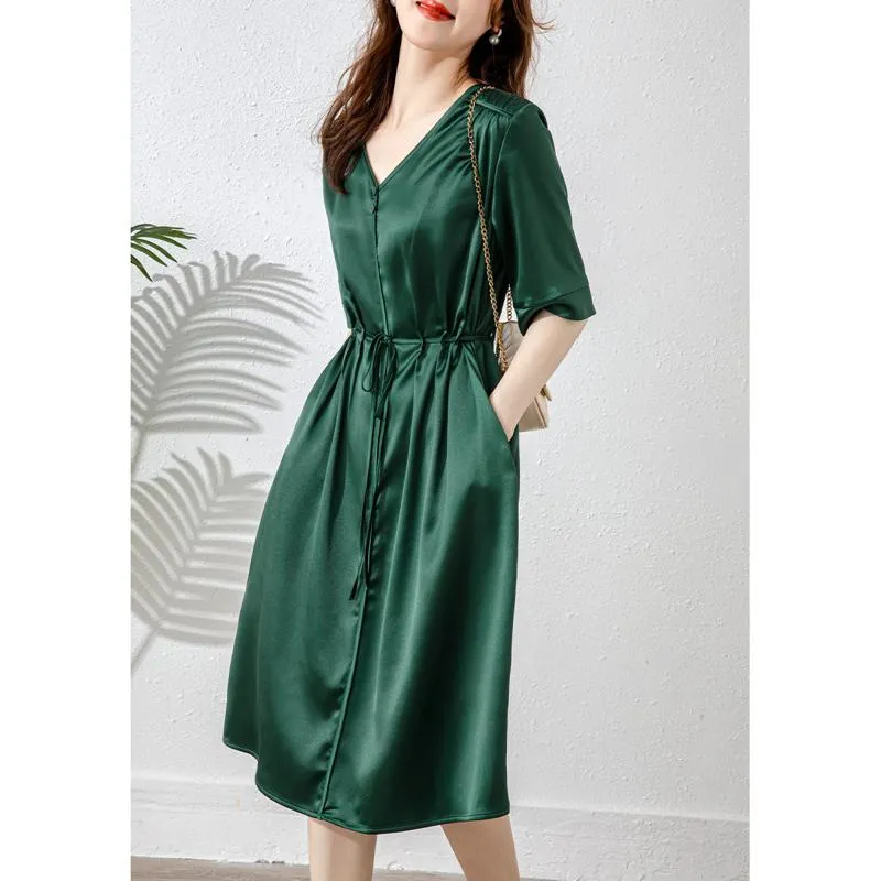 Exquisite Belted Slimming French Style Dress