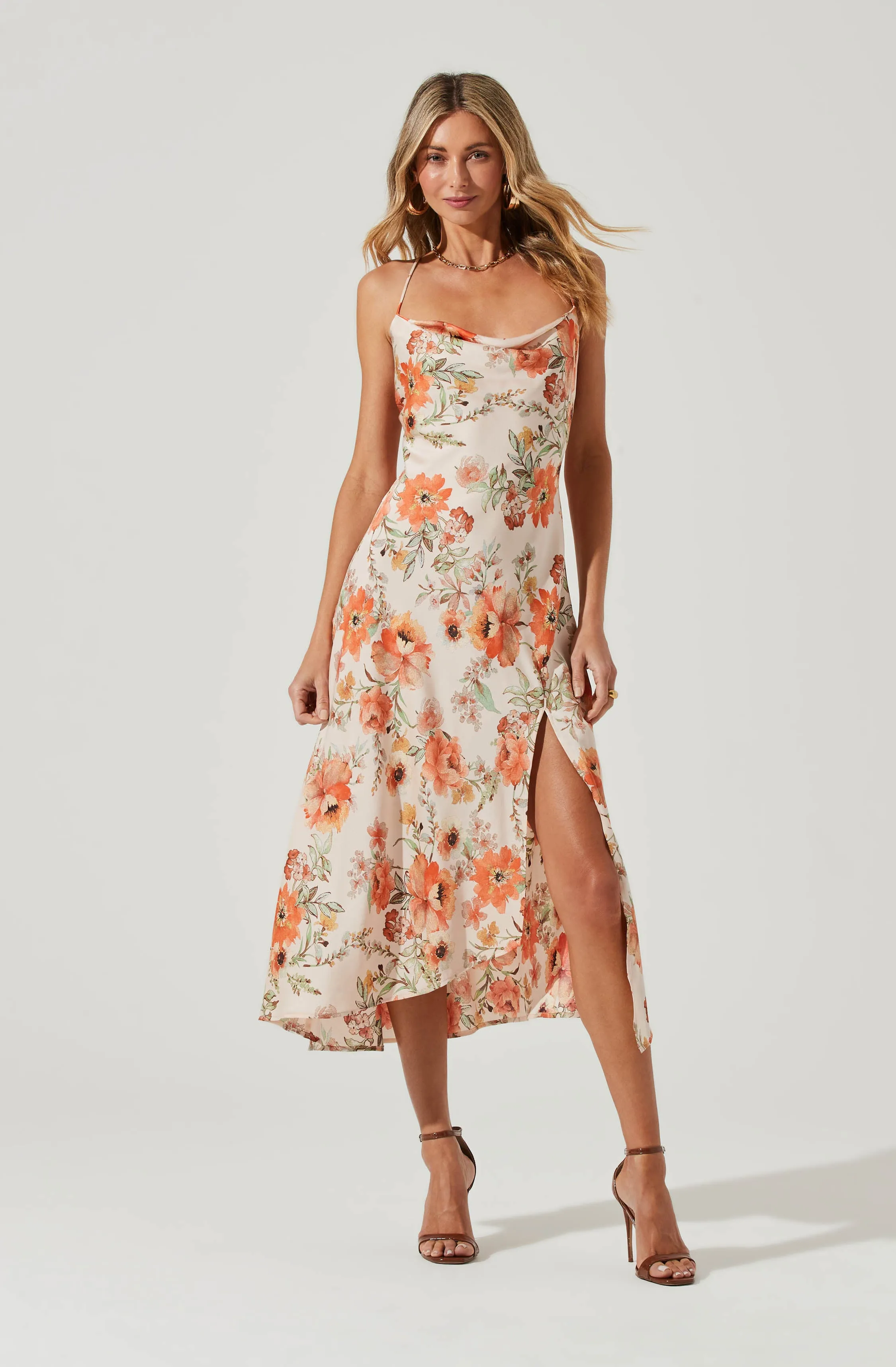 Gaia Floral Midi Dress