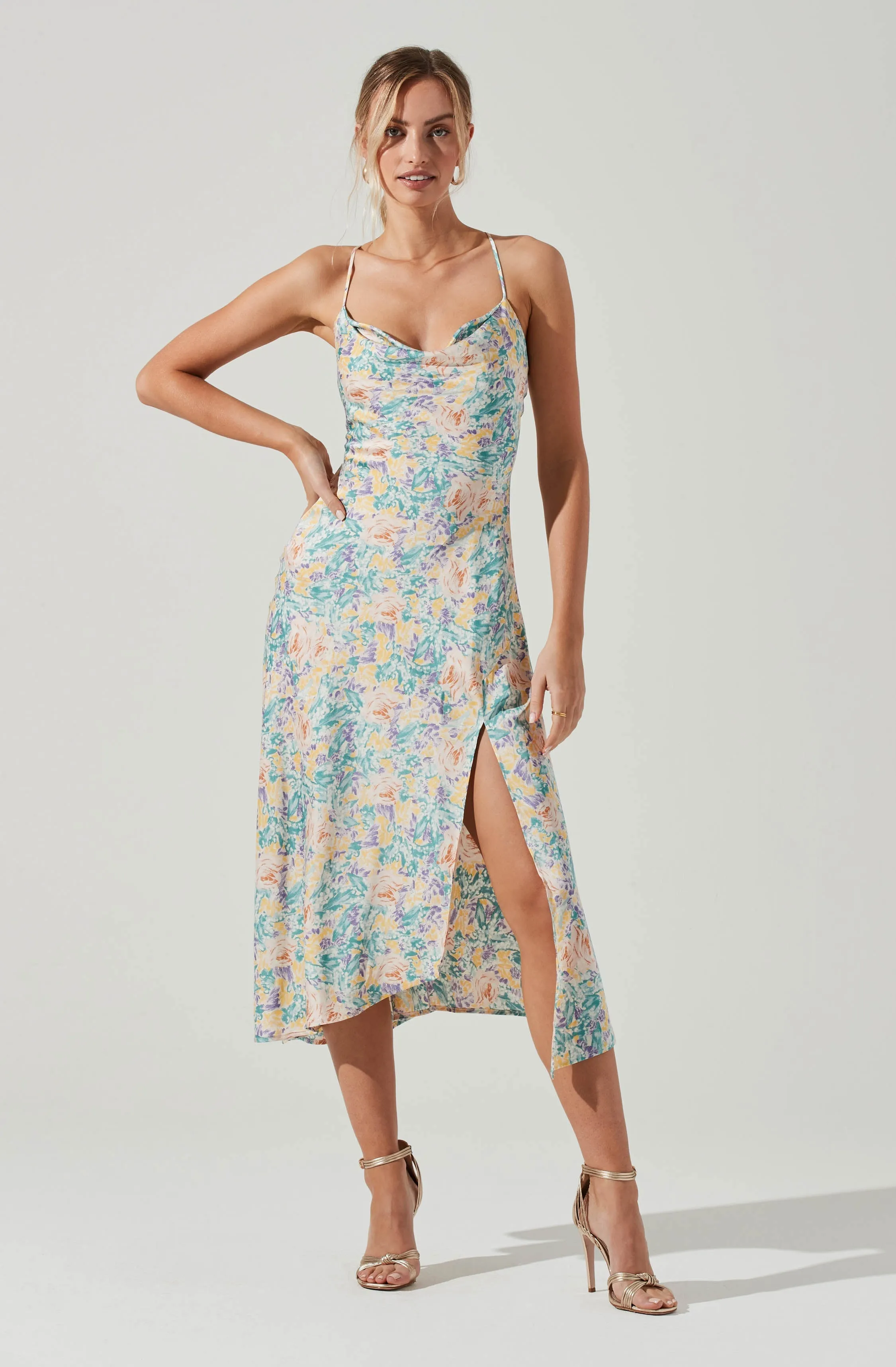 Gaia Floral Midi Dress