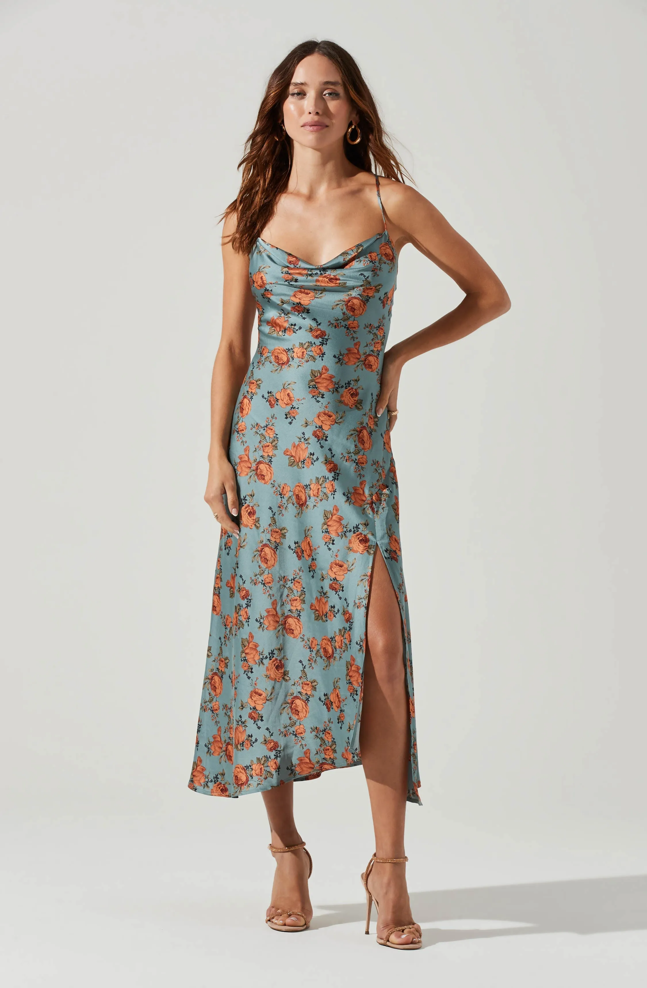 Gaia Floral Midi Dress