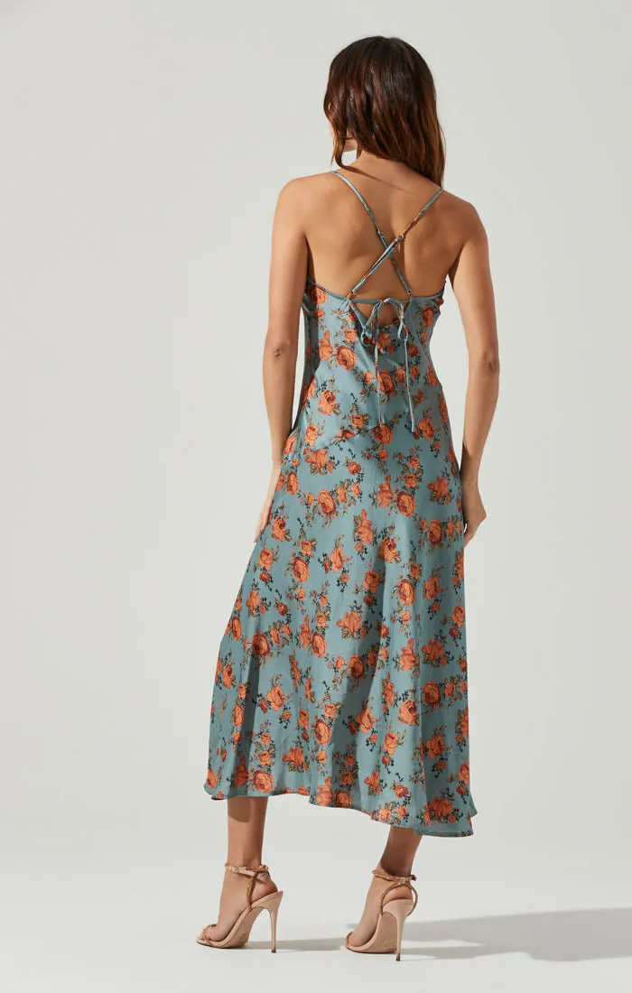 Gaia Floral Midi Dress