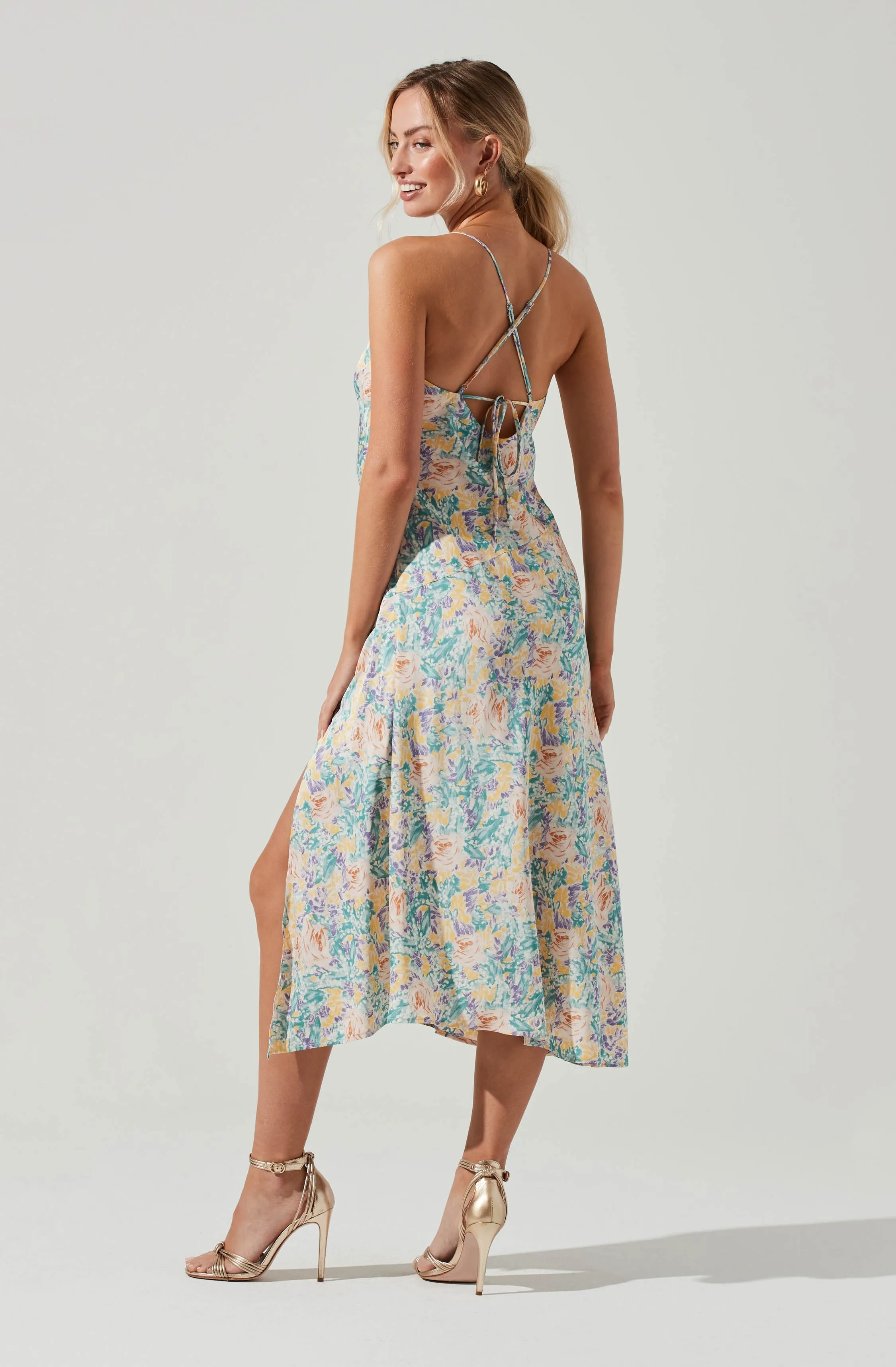 Gaia Floral Midi Dress