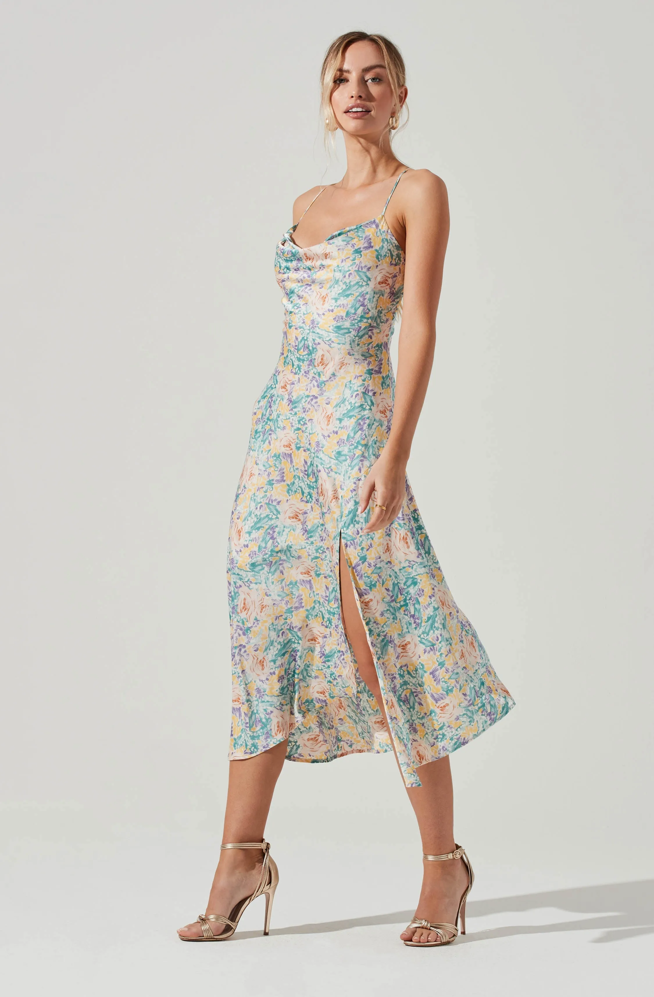 Gaia Floral Midi Dress