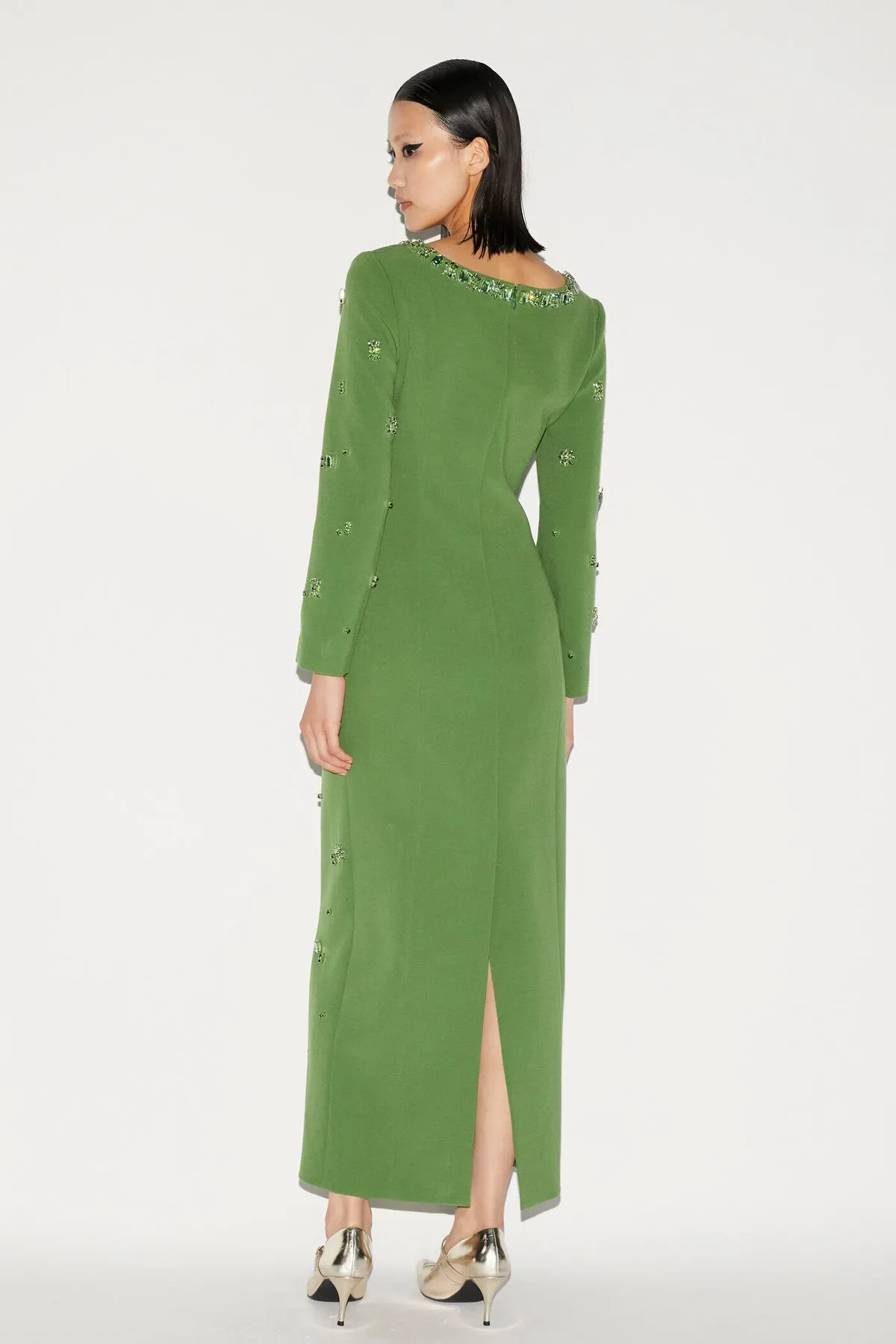 Huishan Zhang - Madelyn Dress in Emerald