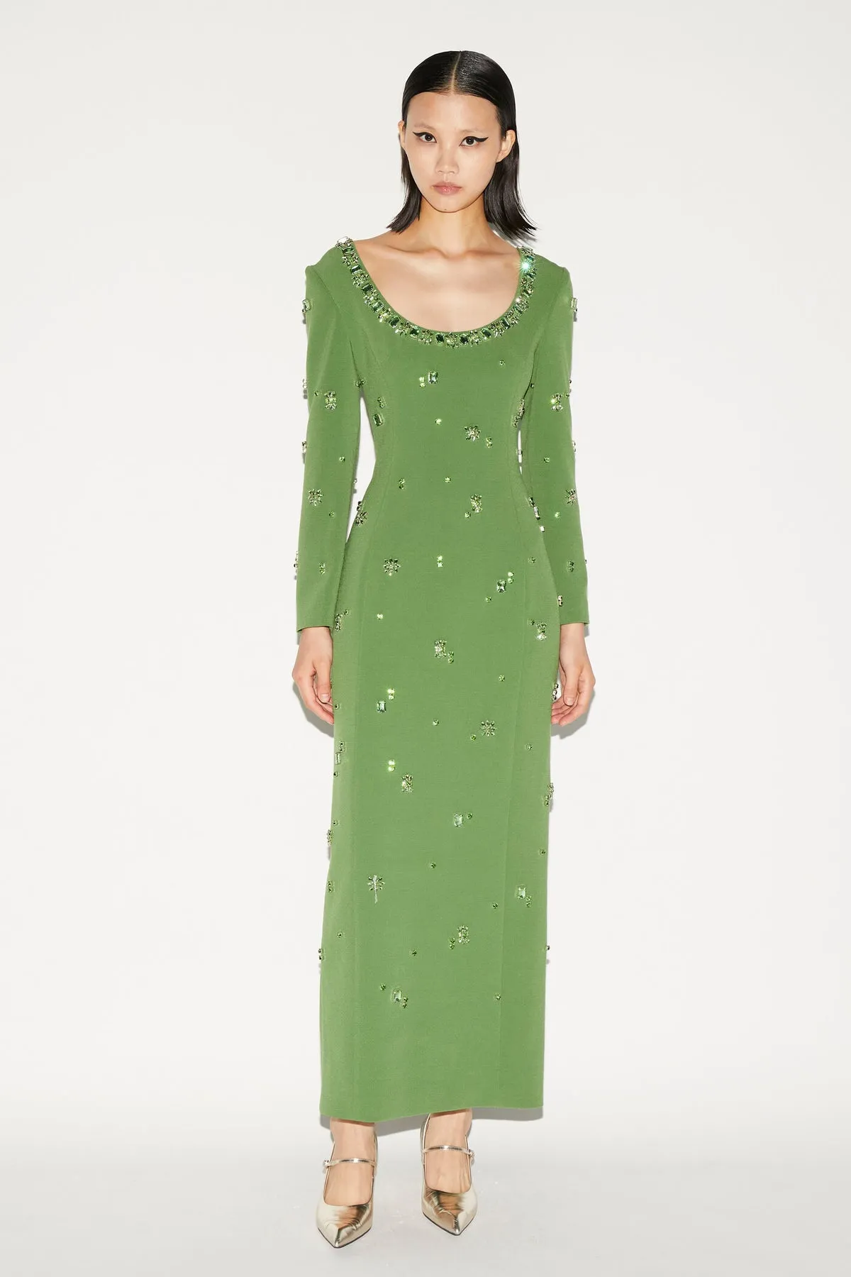 Huishan Zhang - Madelyn Dress in Emerald