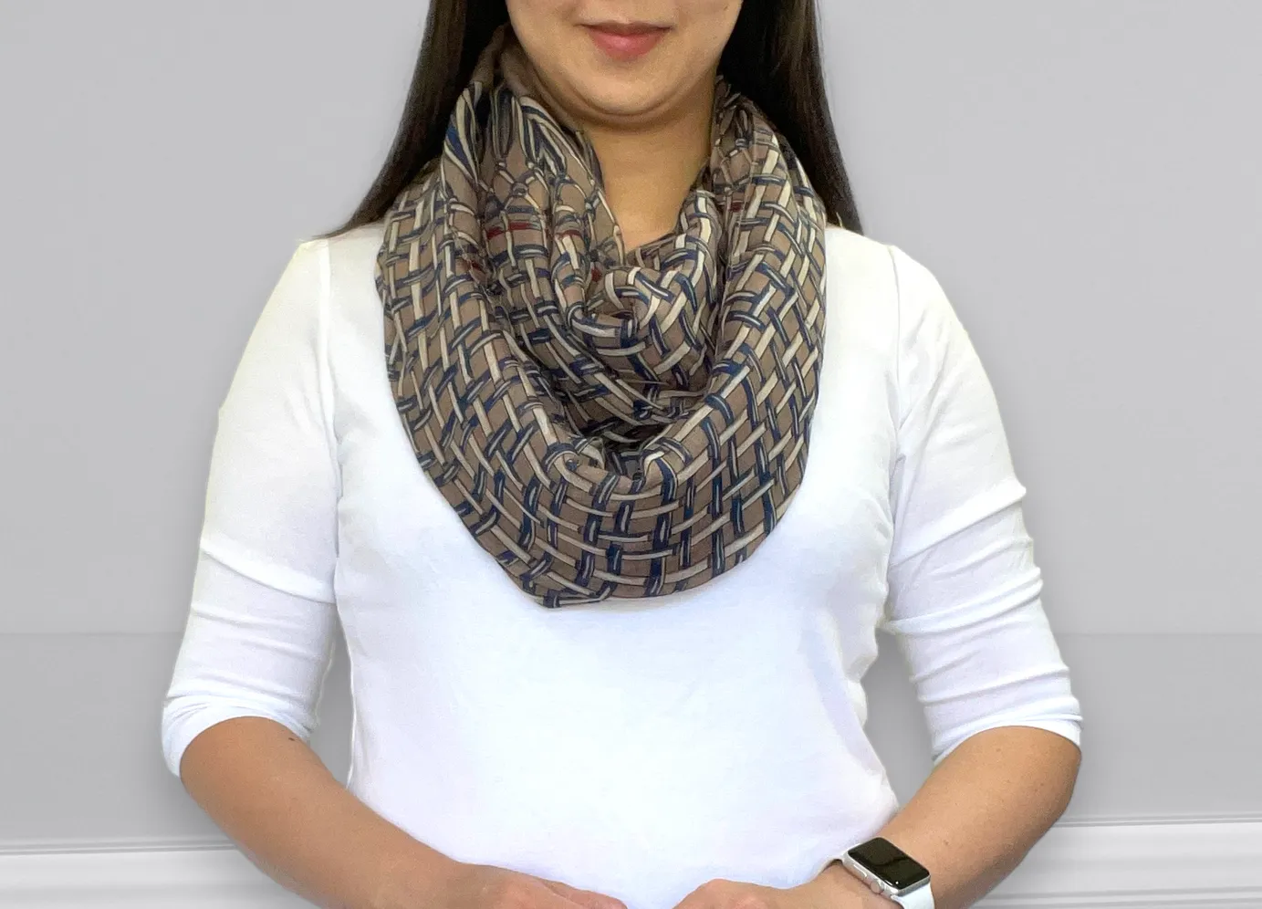 Infinity Scarf Lighweight Weave Pattern