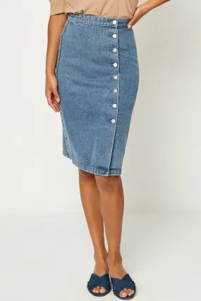 Kira Denim Midi Skirt