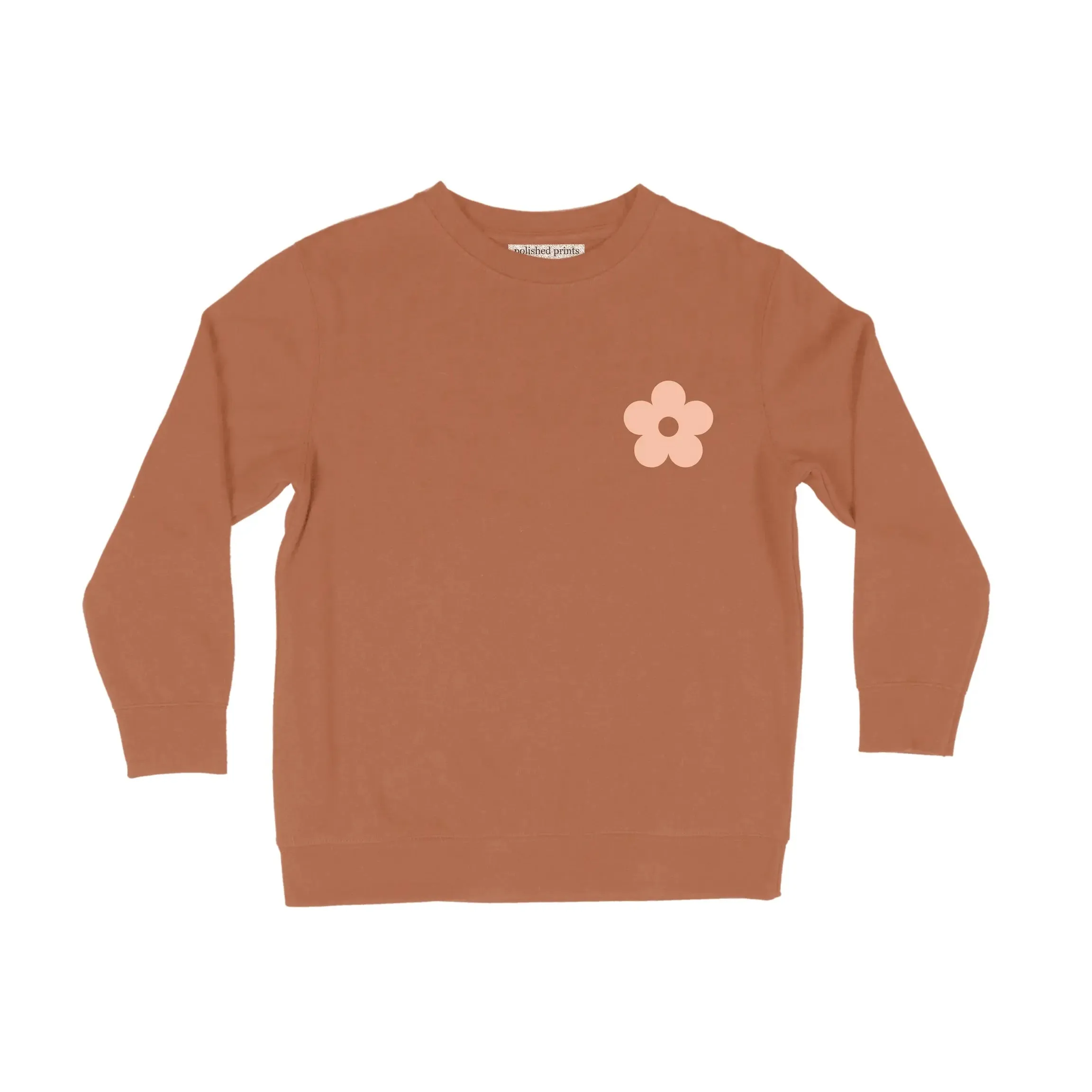 Let Love Grow Organic Sweatshirt - Coral Orange