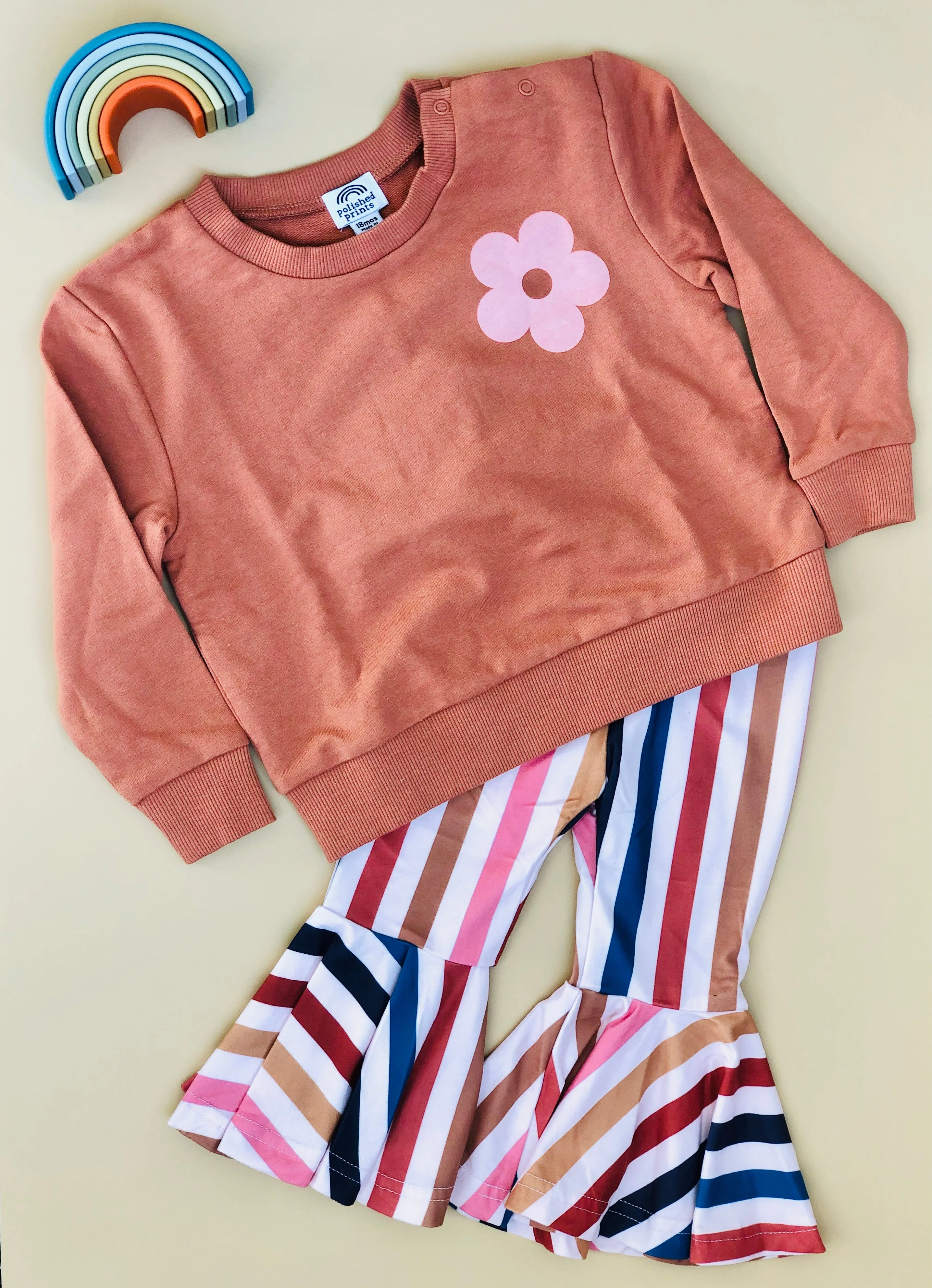 Let Love Grow Organic Sweatshirt - Coral Orange