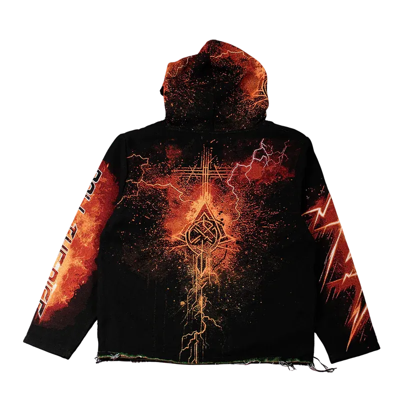 MAJESTIC Death Card Tapestry Rhinestone Graphic Hoodie