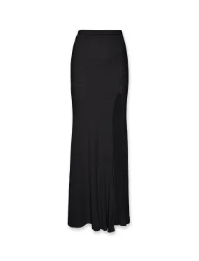 Matte Flared Midi Skirt