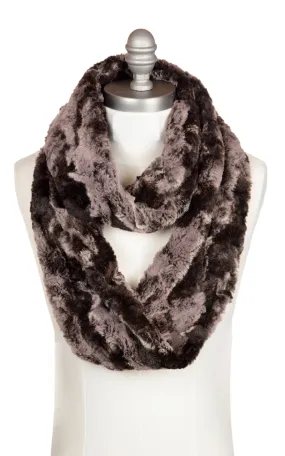 Men's Infinity Scarf - Luxury Faux Fur in Mocha