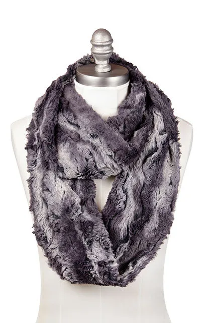 Men's Infinity Scarf - Luxury Faux Fur in Muddy Waters