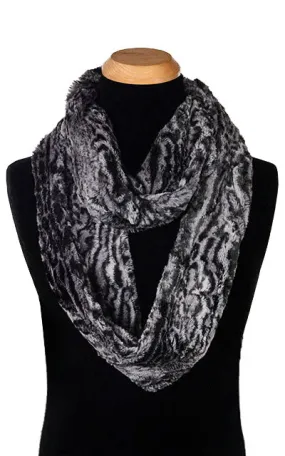 Men's Infinity Scarf - Luxury Faux Fur in Siberian Lynx (Limited Availability)