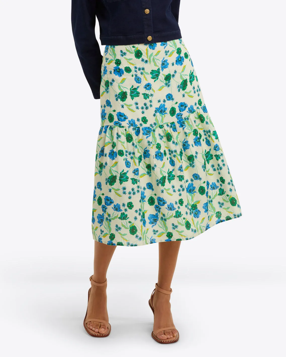 Midi Skirt in Linen