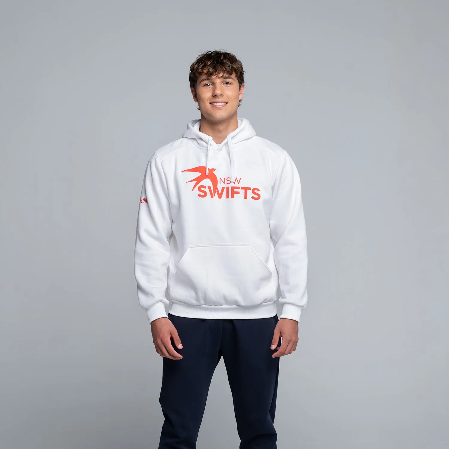 NSW Swifts Puff Print White Hoodie