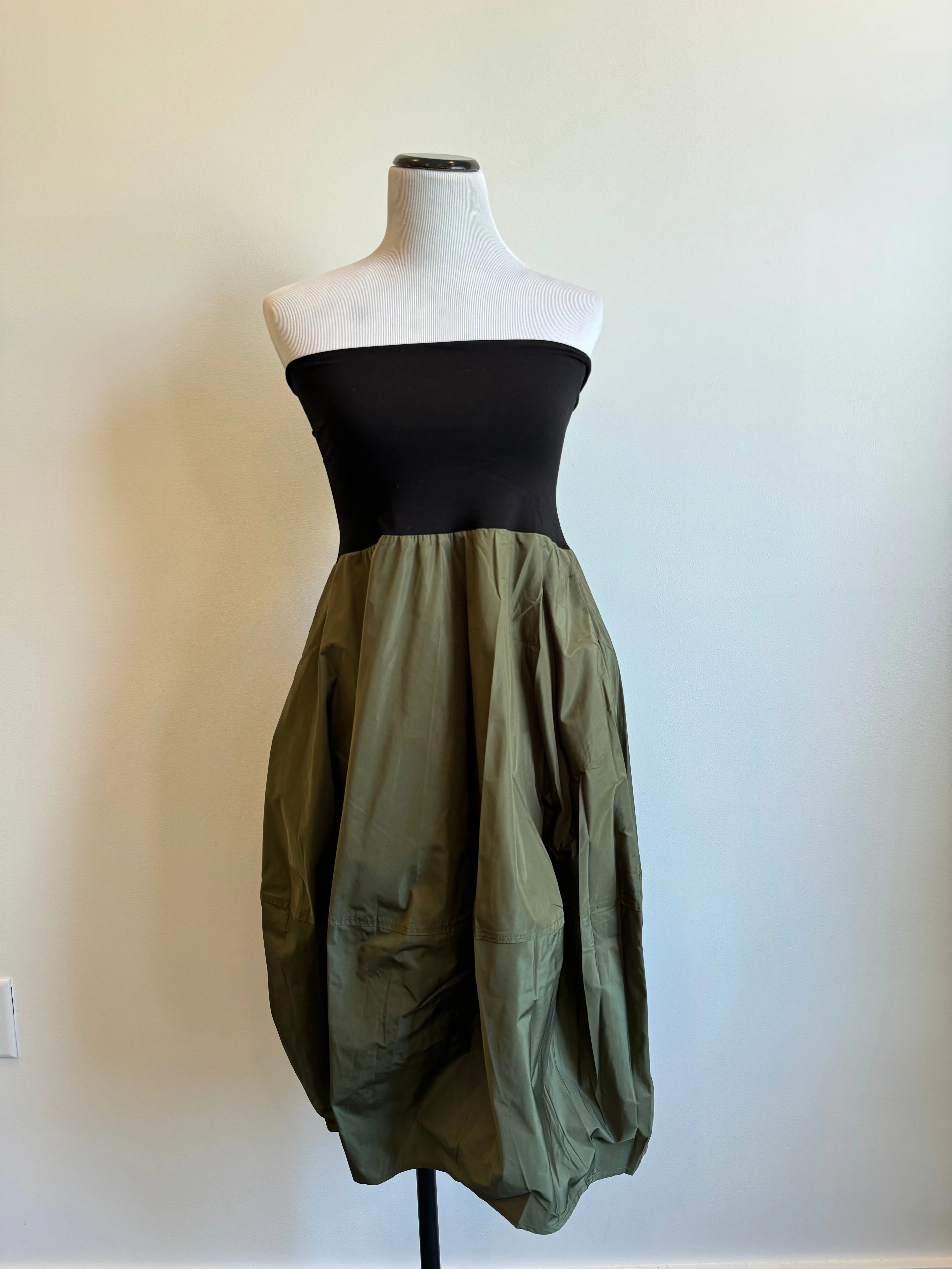 Olive Papercrash Balloon Skirt