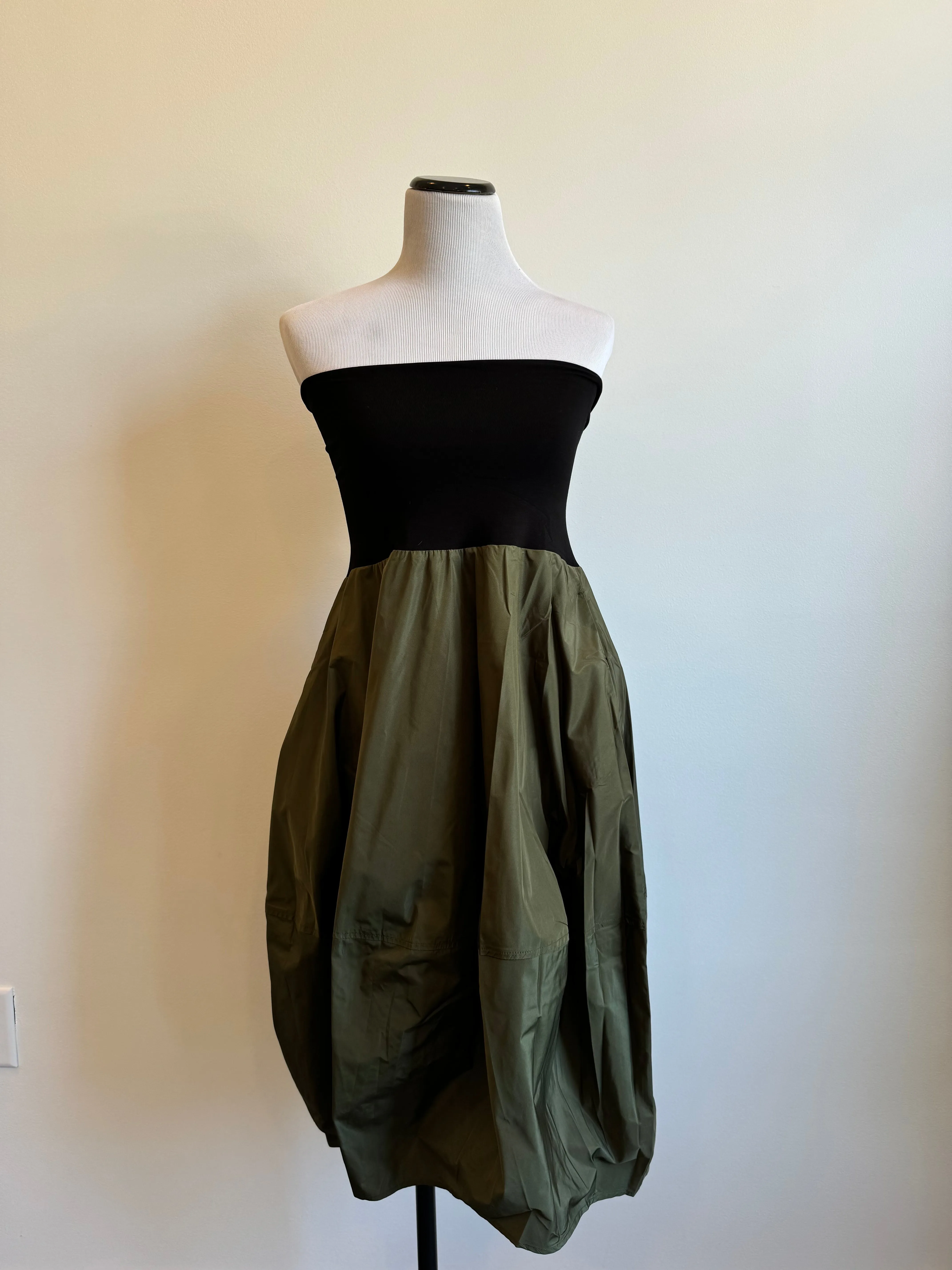 Olive Papercrash Balloon Skirt