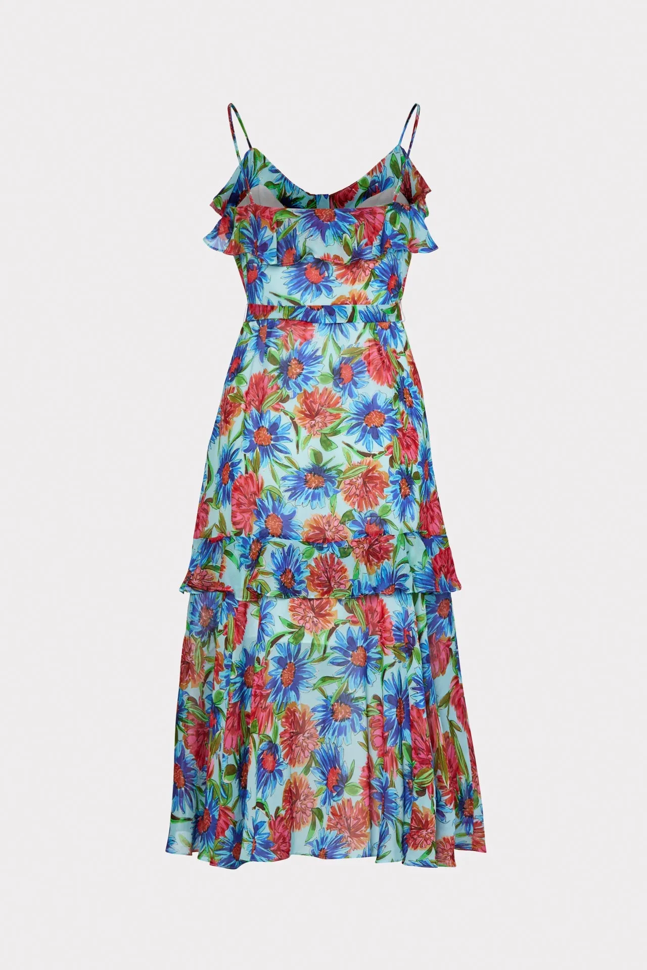 Painted Dahlia Print Petal Dress