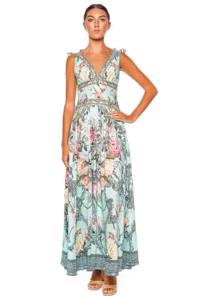 Petal Promise Land Tie Shoulder Midi Dress