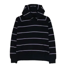 Pop Trading Company Striped Pullover Hoodie Navy / Violet