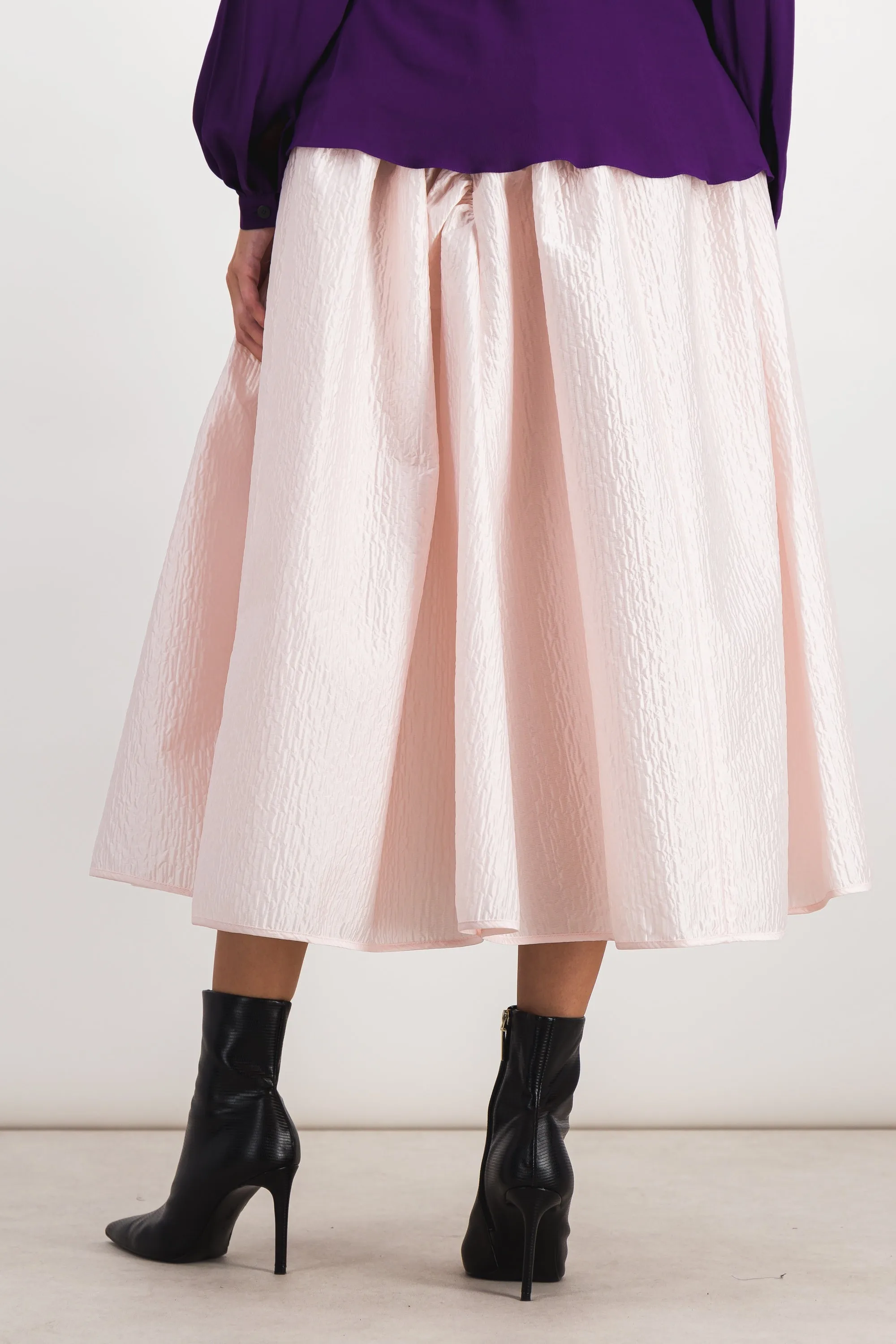 Rose panelled voluminous maxi skirt