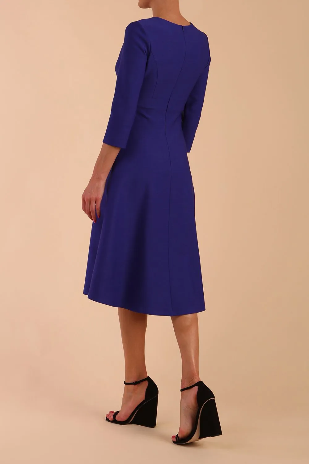 Seed Gresham 3/4 Sleeve Knee Length A-Line Dress