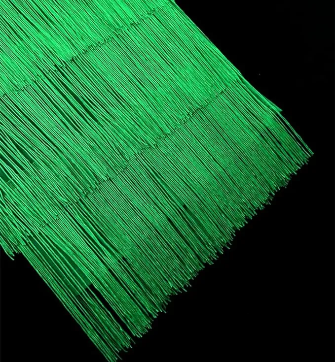 Sexy Green Fringe Midi Skirt