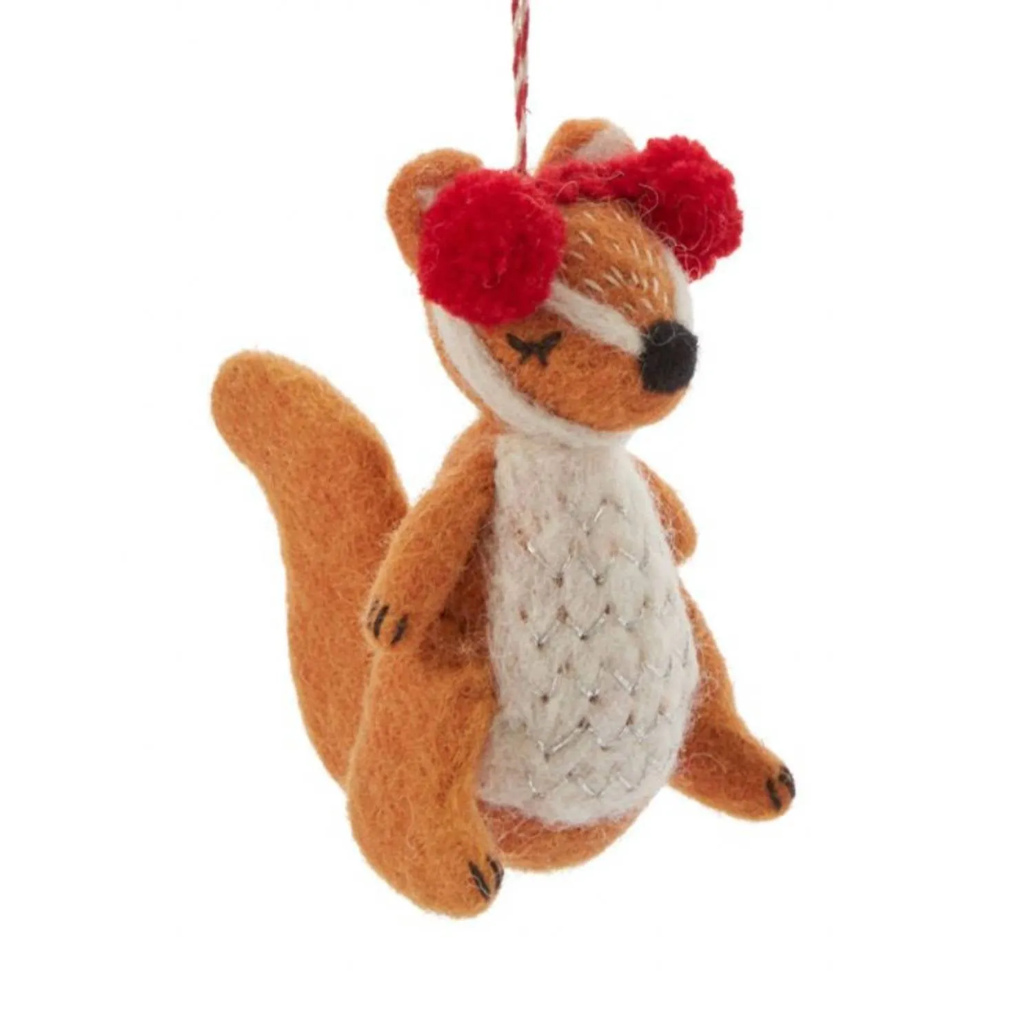 Squirrel Felt Ornament