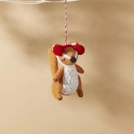 Squirrel Felt Ornament