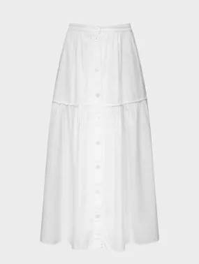 Sylvie Skirt Cotton Poplin White