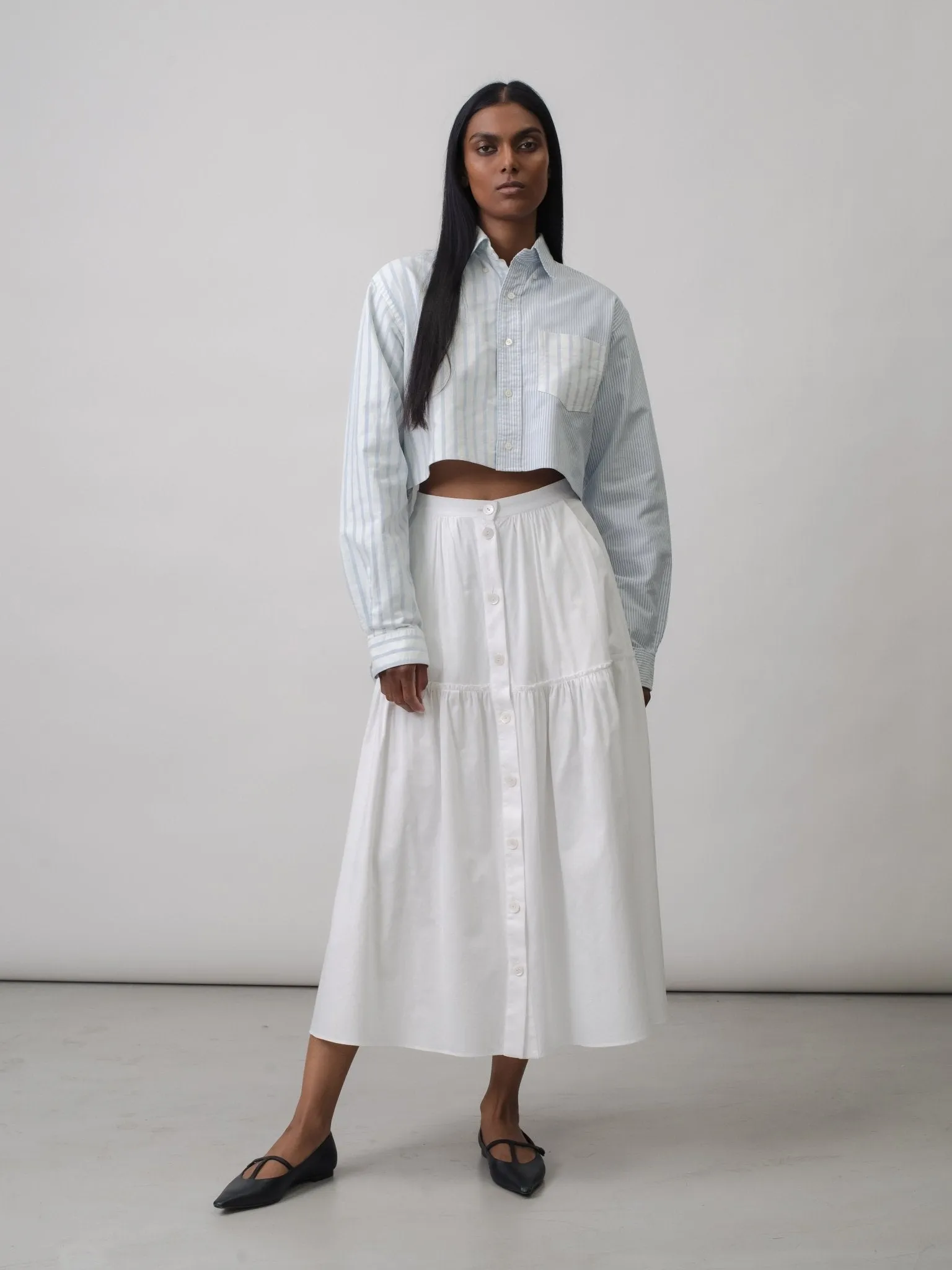 Sylvie Skirt Cotton Poplin White